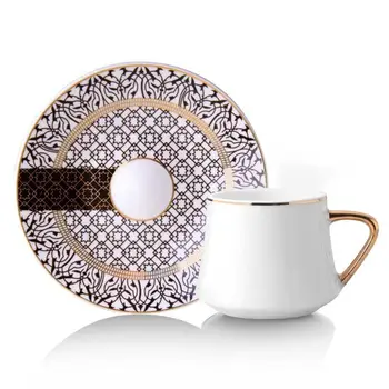 Portselan luksus kohvi tassi set | Kaunistatud plaadid | 12 tükki TASUTA SHIPPING